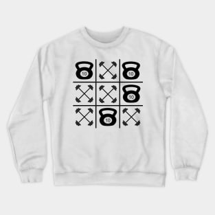 Tic Tac Toe im Gym Bodybuilding Design Crewneck Sweatshirt